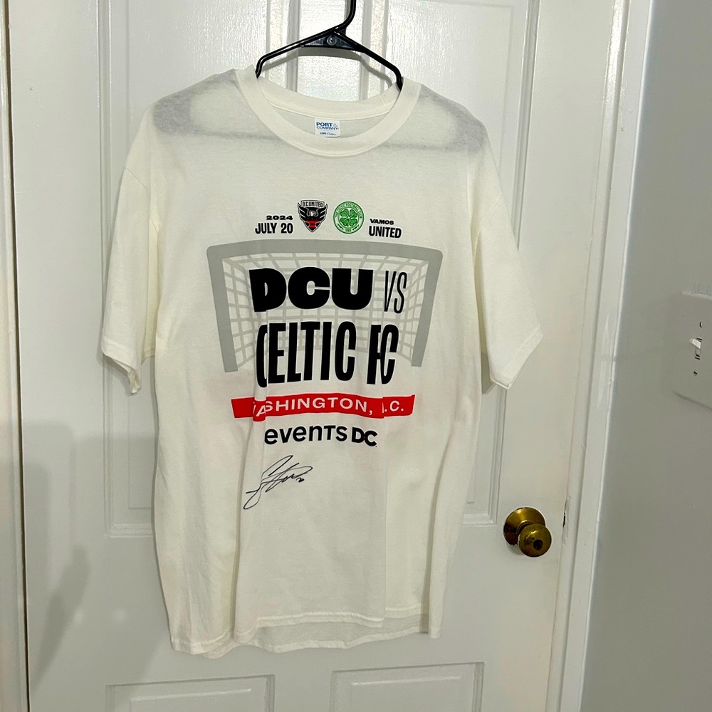 Celtic and DC United signed T shirt